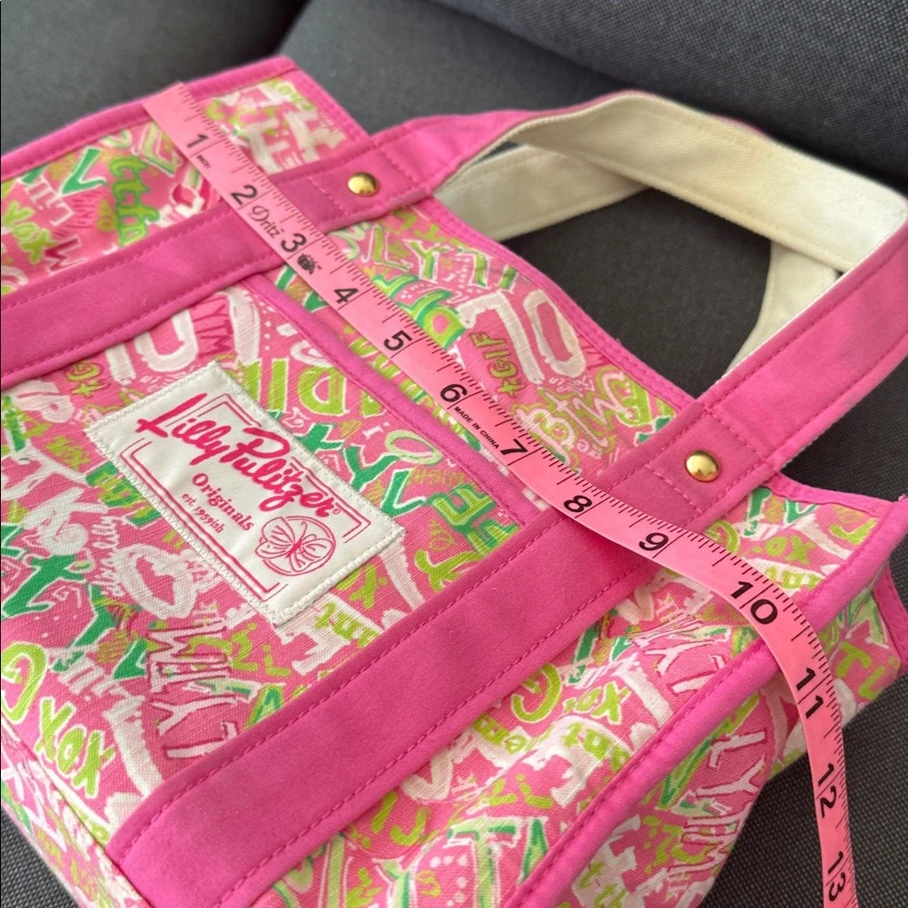 NWOT Lilly Pulitzer Originals All Over Print Small Canvas Bag Girly Preppy - Picture 6 of 9